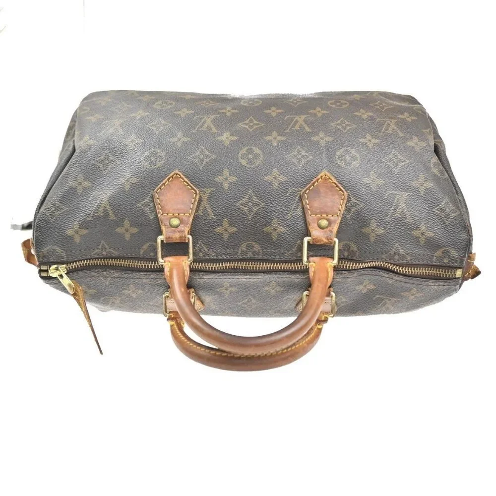 LOUIS VUITTON Speedy 35 Travel Hand Bag Monogram Leather Brown - Picture 5 of 16